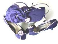 Jacques Vert peeptoe shoes  purple rosebud feature matching bag & fascinato