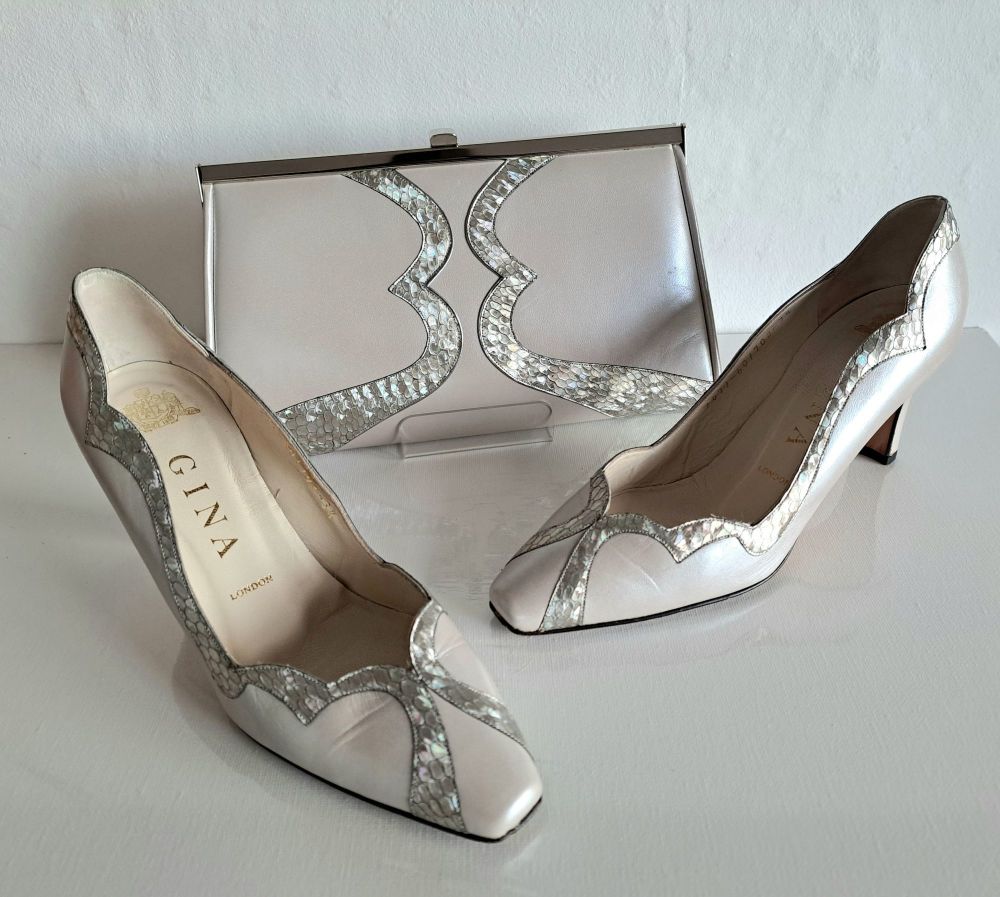 Women Shoes Matching Bag Set with Shinning Crystal with Thin Heels Garden  Party | eBay