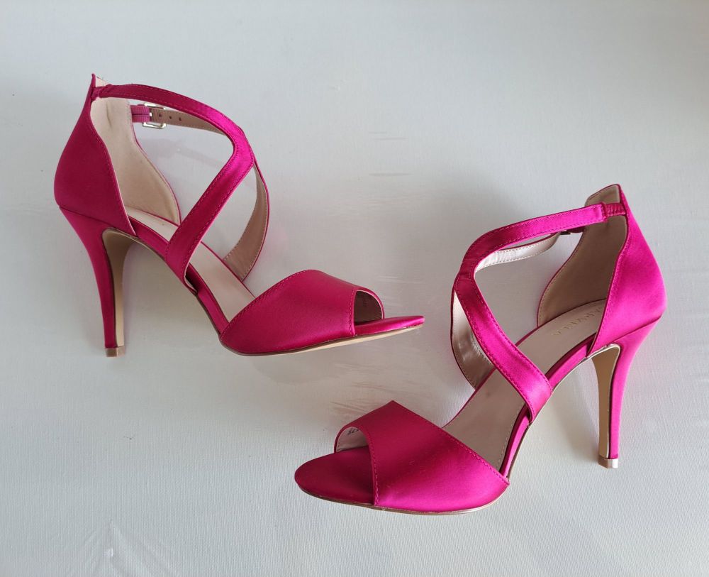 Carvela Fuschia Pink Peep Toe Shoes, Size 6 - 7