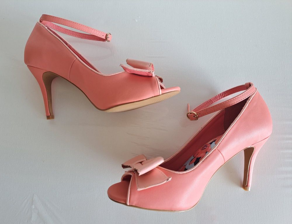 Joe Browns Coral Peep Toe Occasion Shoes Size 6