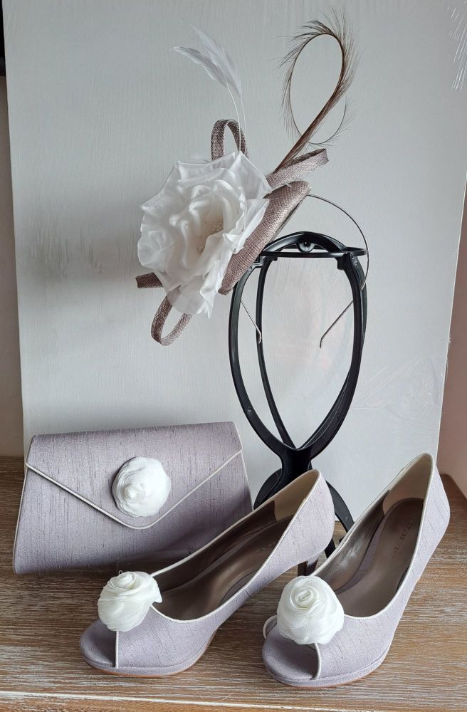 Jacques Vert Mother of Bride /Groom - Matching Shoes size 5, Bag & Fascinator