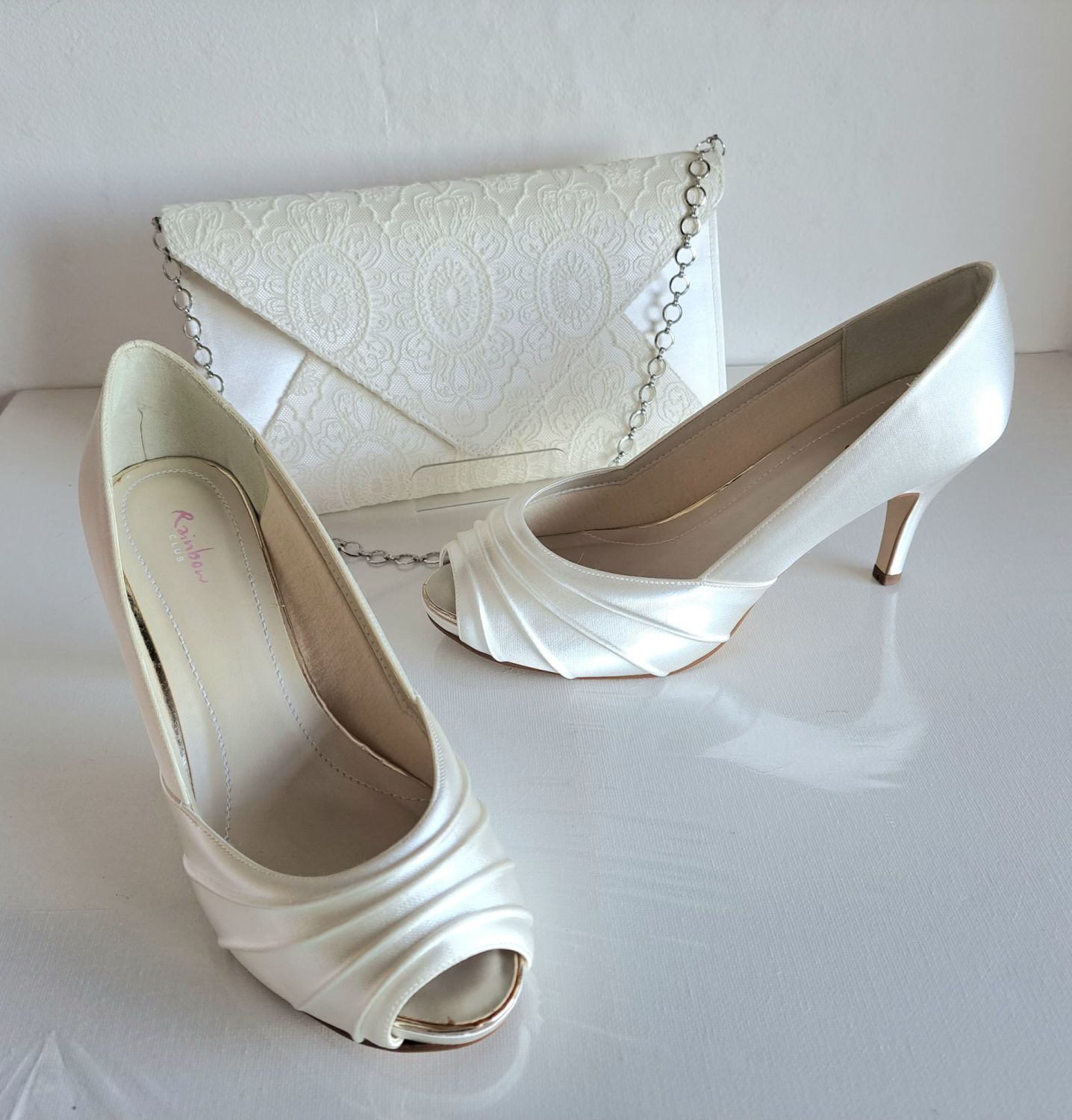 Amazon.com: Block Heel Wedding Shoes for Bride Satin Pearl Bridal Heels  Closed Toe Wedding Heels-Champagne-5 : Clothing, Shoes & Jewelry