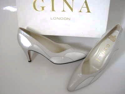 Gina designer shoes silver grey courts size 3.5. new .wedding