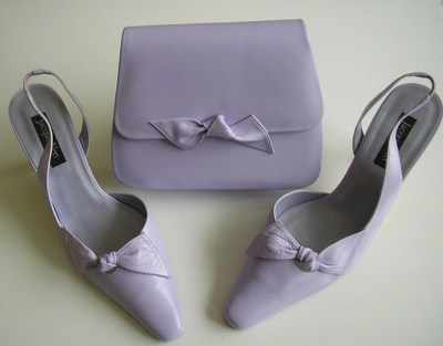 Jacques Vert pale lilac shoes with bow 