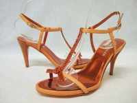 Bertie pink orange satin platform wedge sandals size 3 new