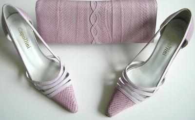 Capollini Italian designer lilac shoes matching bag. size 3.