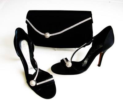 Magrit Diamante Embellished Strappy Sandals Size 5.5 & Matching Bag