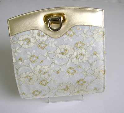 Gina designer bag.bridal,mother of the bride,cream gold.