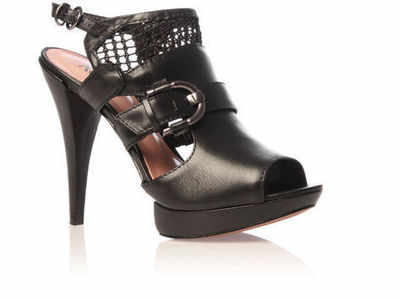Designer shoes Kurt Geiger black 5 inch fashion shoes.Size6