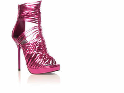 Carvela designer shoes metallic fuchia gladiator size 4