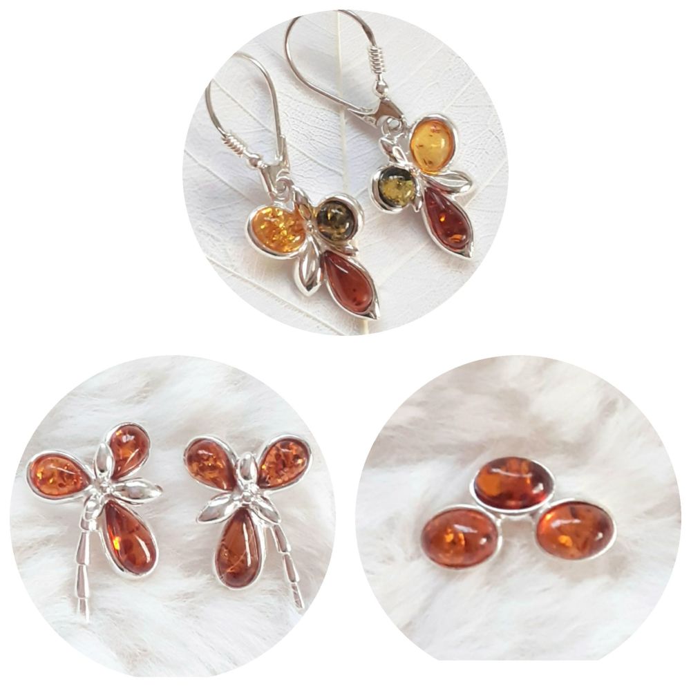 Baltic amber earrings jewellery