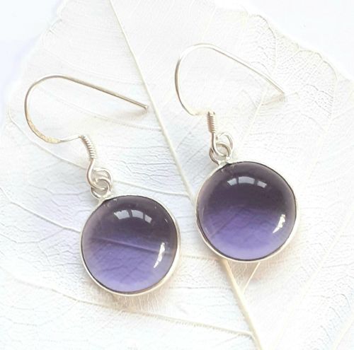 Amethyst Gemstone Double Decorative Earrings