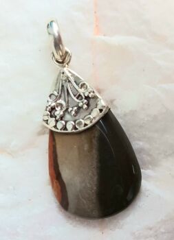 Mocha agate silver gemstone jewellery