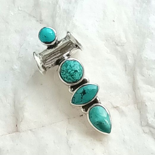 Turquoise Sterling Silver Gemstone Pendant