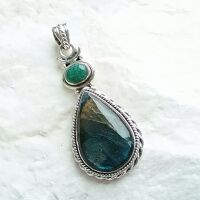 Labradorite green onyx pendant crystal jewellery