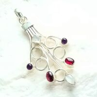 Crystal jewellery moonstone garnet amethyst