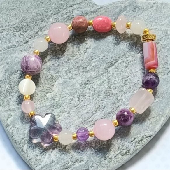 Fluorite Flower Fabulous Crystal Gemstone Bracelet