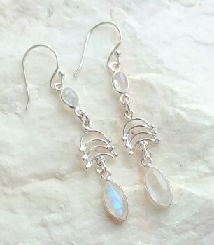 Moonstone gemstone sterling silver jewellery