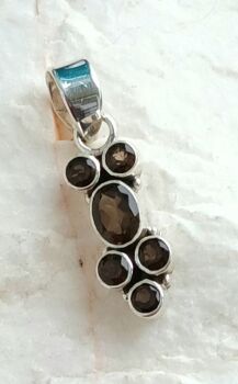 Smokey quartz silver pendant5