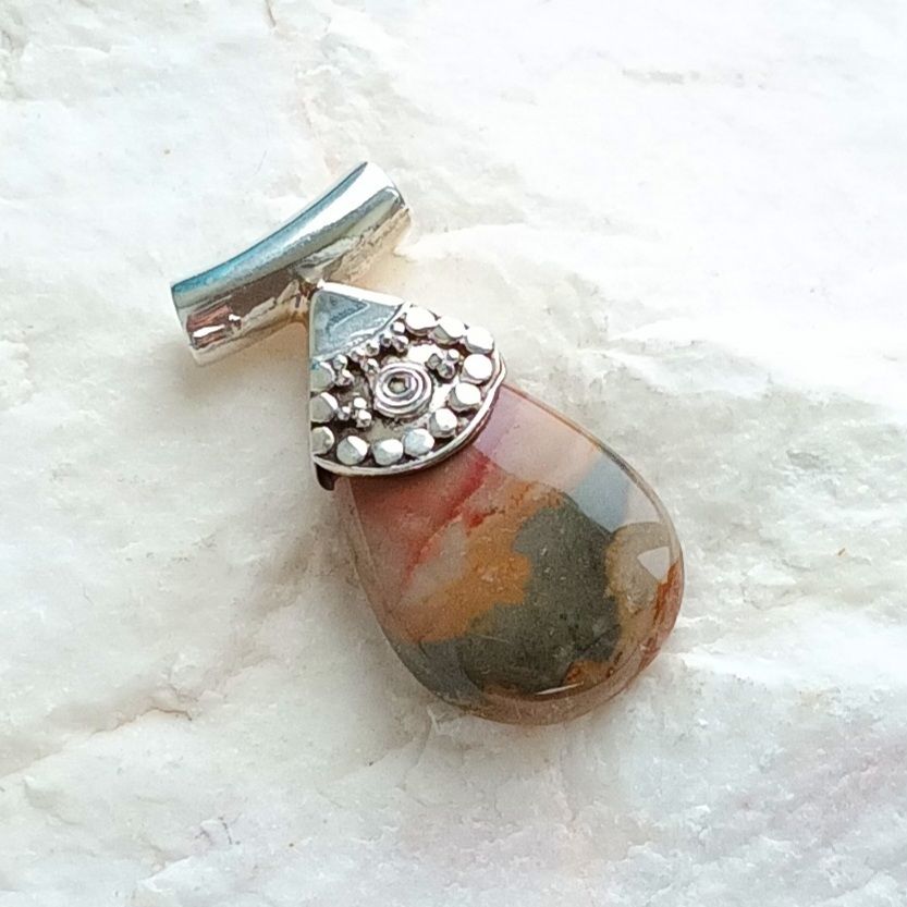 Mookaite Gemstone Sterling Silver Pendant