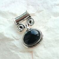 Black onyx gemstone pendant crystal