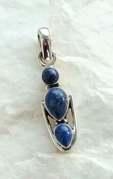 Lapis crystal silver pendant jewellery