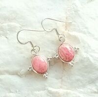 Rhodonite crystal gem silver jewellery 1