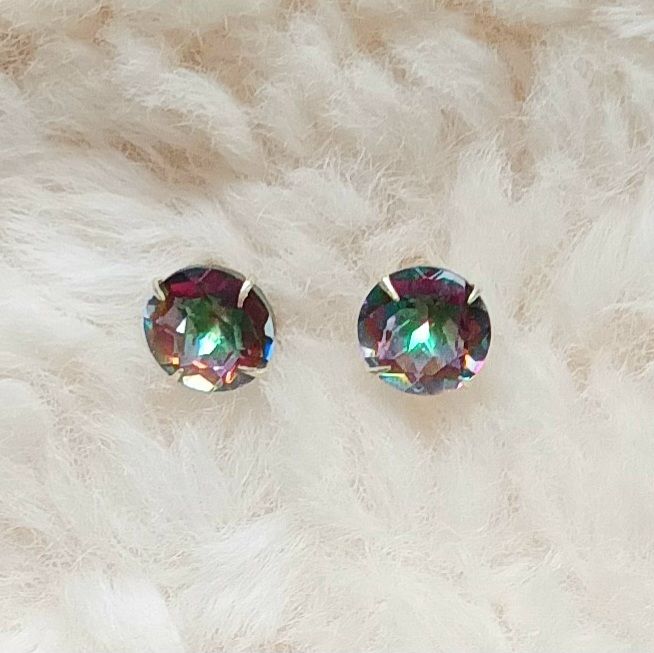 Mystic Quartz Sterling Silver Earrings