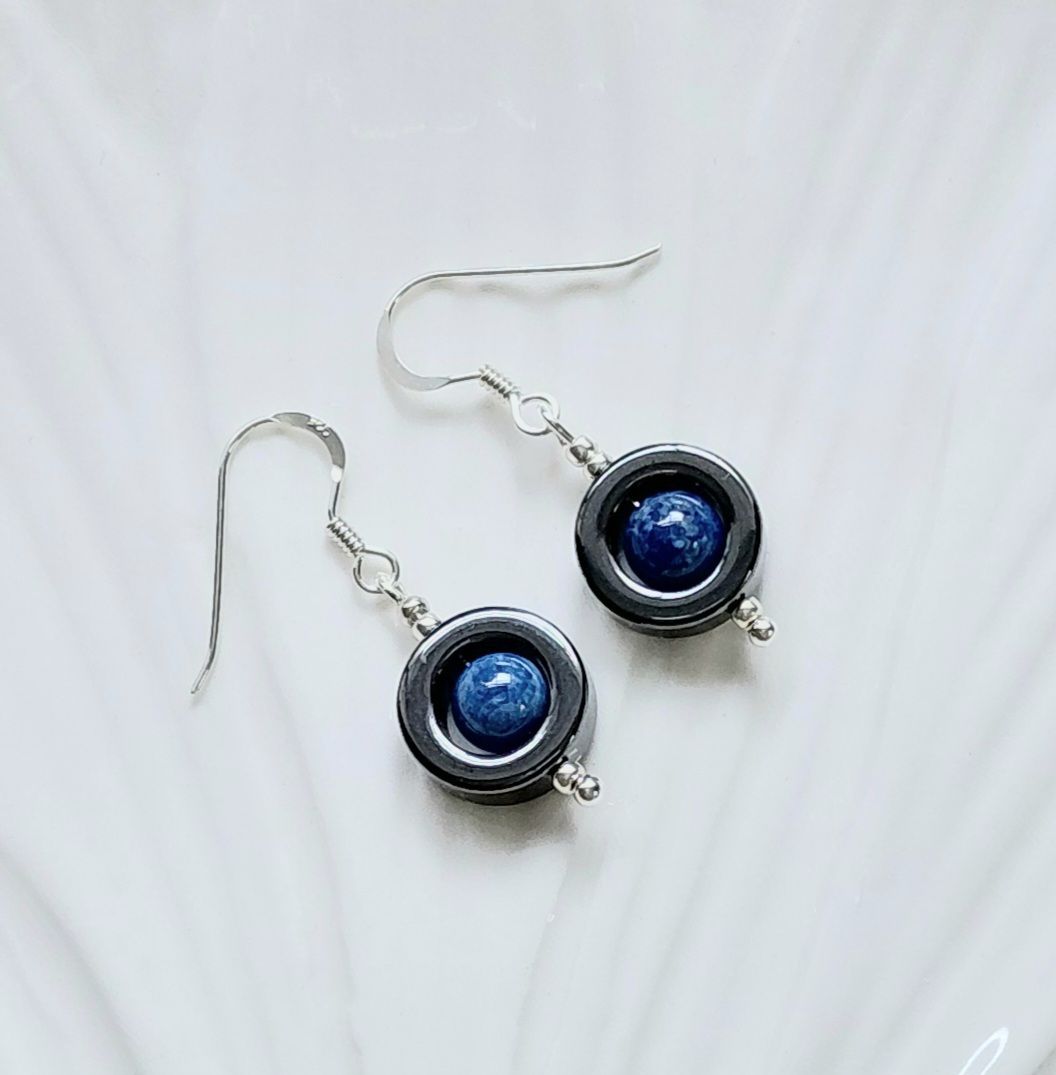 Calm. Lapis Lazuli Healing Jewellery Earrings