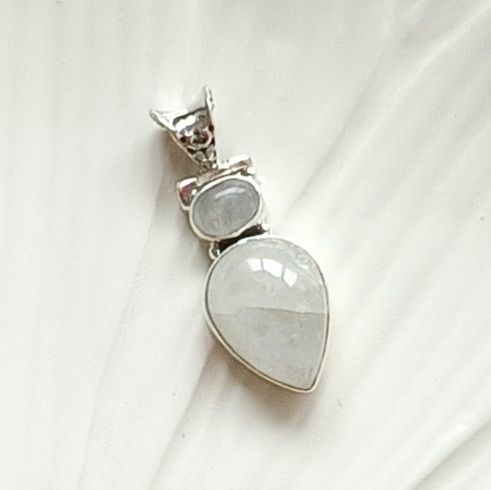 Moonstone Gemstone Sterling Silver Pendant