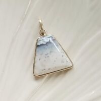 Sterling silver grey agate pendant