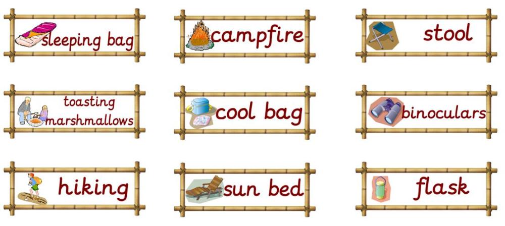 Role Play Pack - Camping Vocabulary