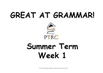 Year 1/2 Great at Grammar - Summer Term Pack