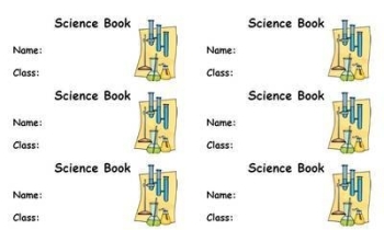 Science Book Label