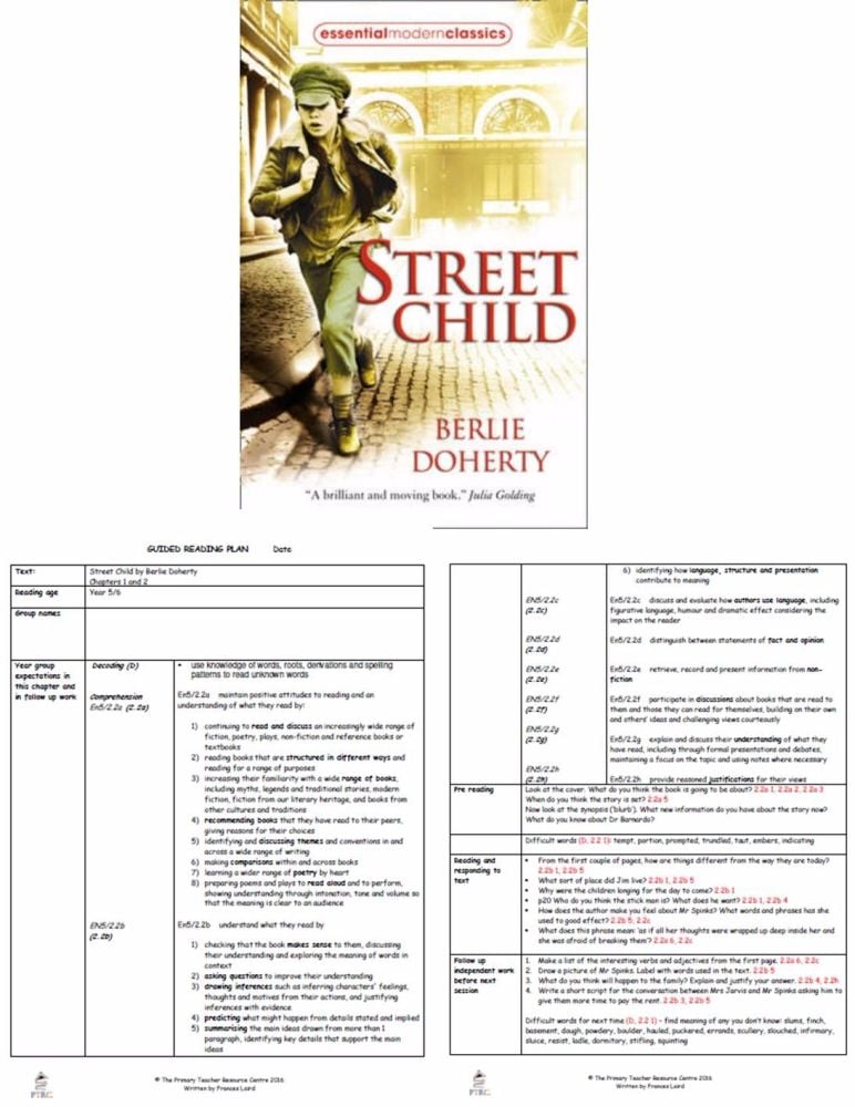 Street Child Guided Reading Plans