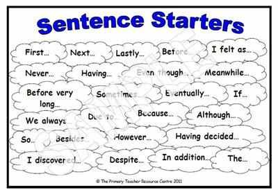 easy sentence starters