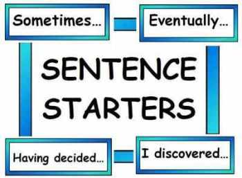 Sentence Starter Vocabulary Cards