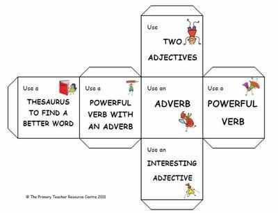 Writing Dice - Ambitious Vocabulary