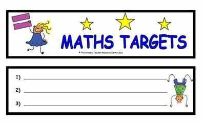 Maths Target Bookmark