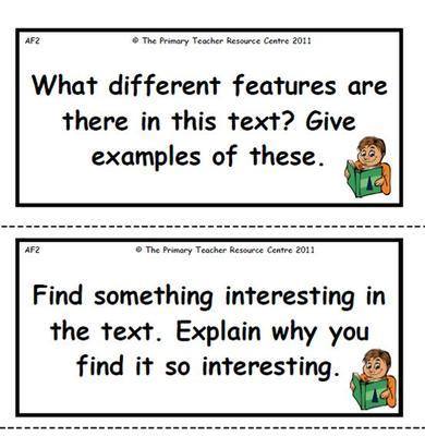 Reading Activity Cards - Non Fiction Pack