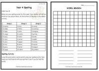 Year 4 Weekly Spelling Pack 1