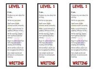 Level 1 Writing Bookmark