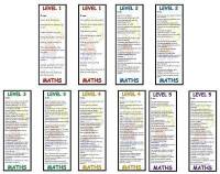 Level 1 - 5 Maths Bookmarks BUMPER PACK