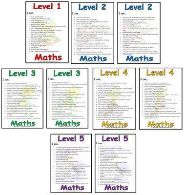 Level 1 - 5 Maths Target Cards