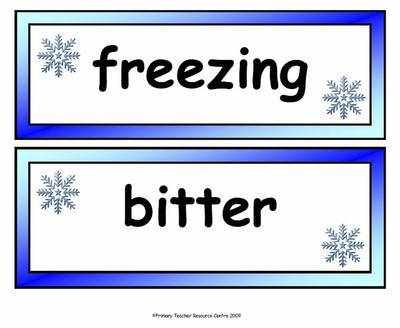 Winter Vocabulary Pack
