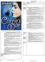 Carrie's War Guided Reading Plans