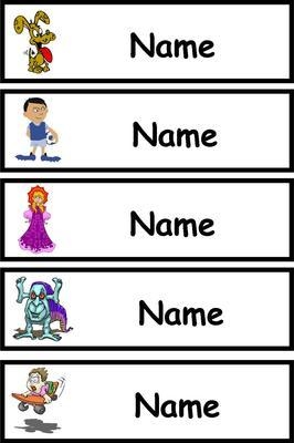 Blank Classroom Tray Labels - Clipart Pack