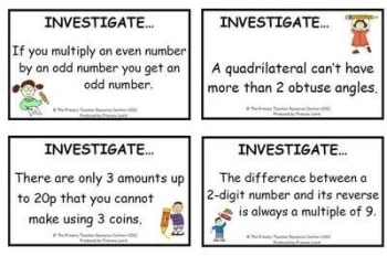 Maths Investigation Cards Pack 1