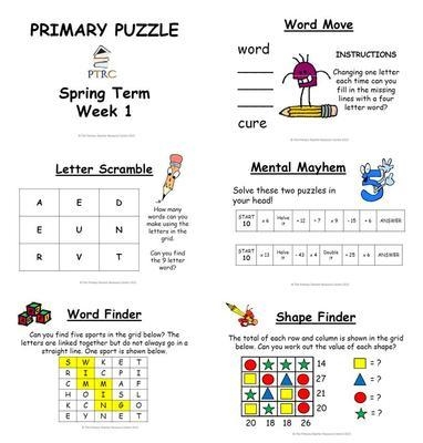 Primary Puzzle - Spring Term Pack
