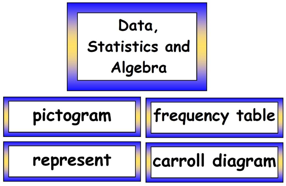 Maths Vocabulary - Data, Statistics and Algebra Vocabulary Cards